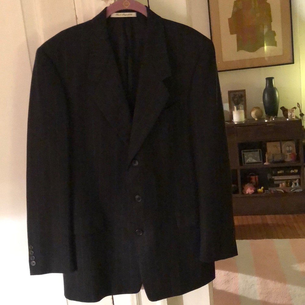 Karl Lagerfeld grey/black wool blazer